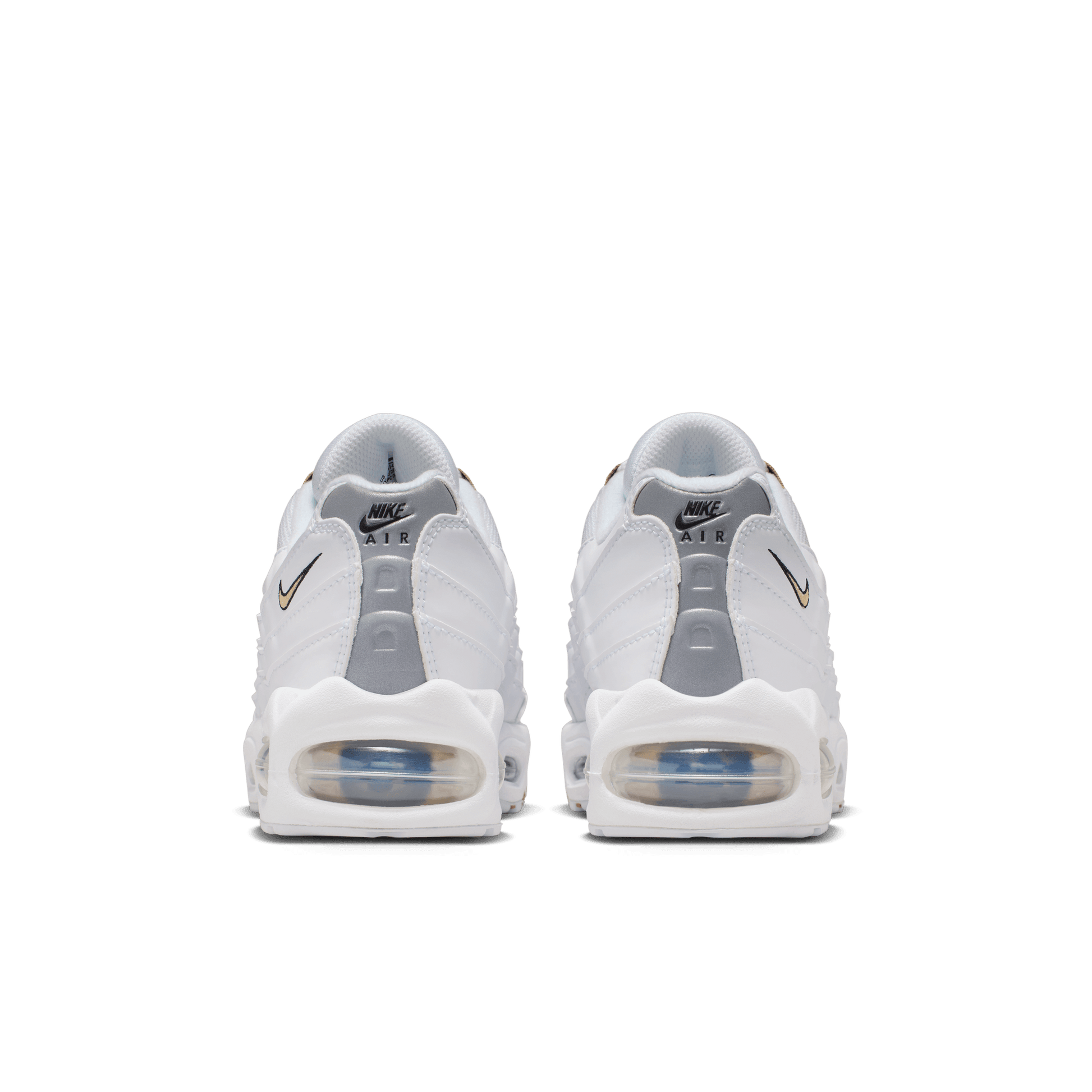 Big Kids' Nike Air Max 95 "White Metallic Gold"